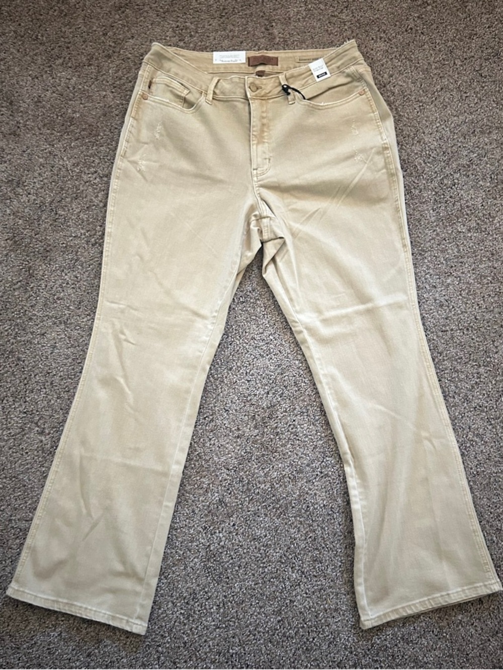 Judy Blue Women's Boot Cut Pants in Light Tan